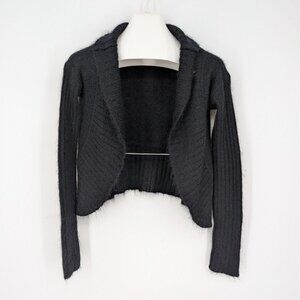 Free People Cardigan Women Size S Mohair Blend Cropped Textured Open Front Boho